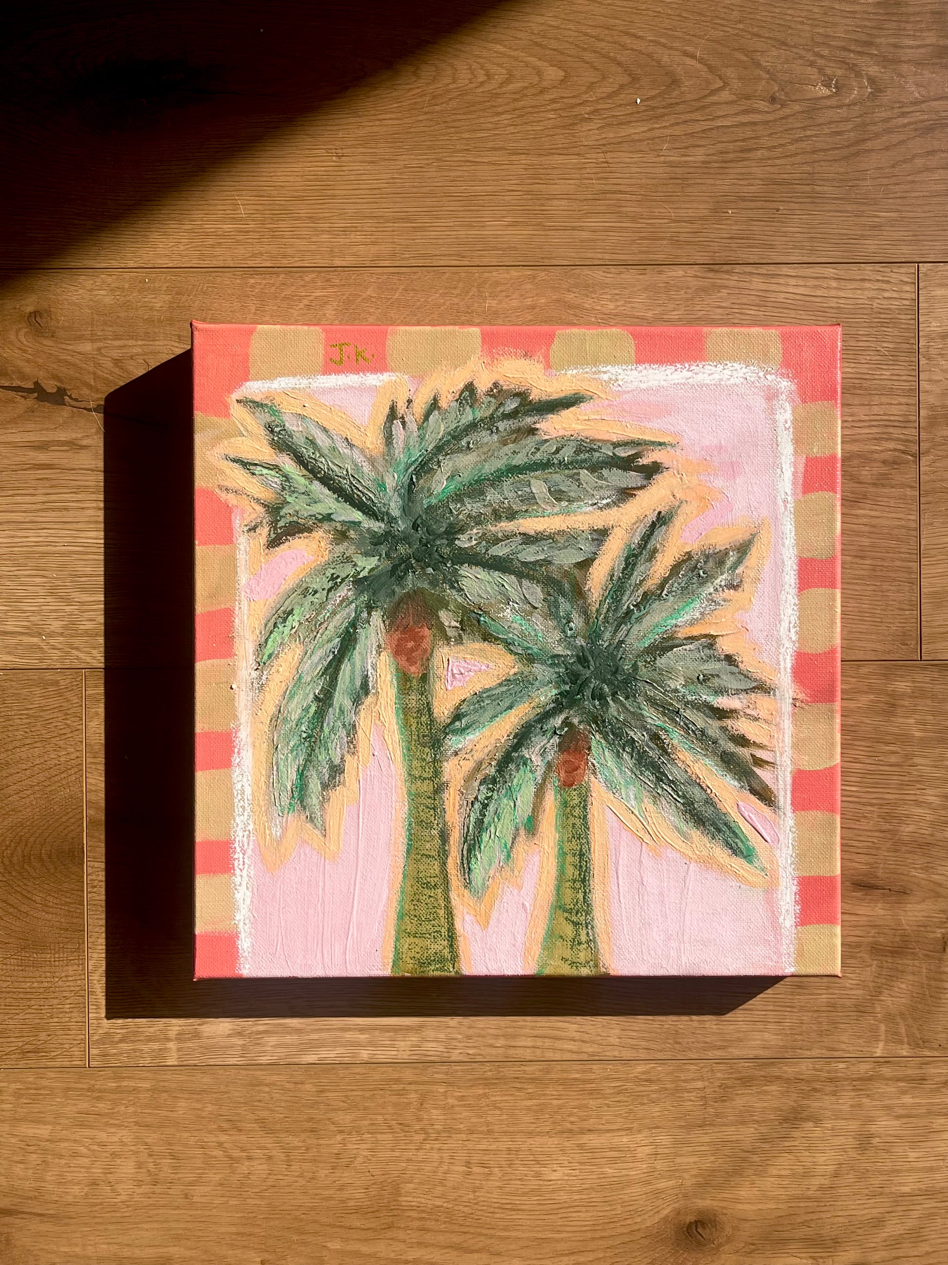 Palm Dance + Through the Trees - Original Paintings Duo